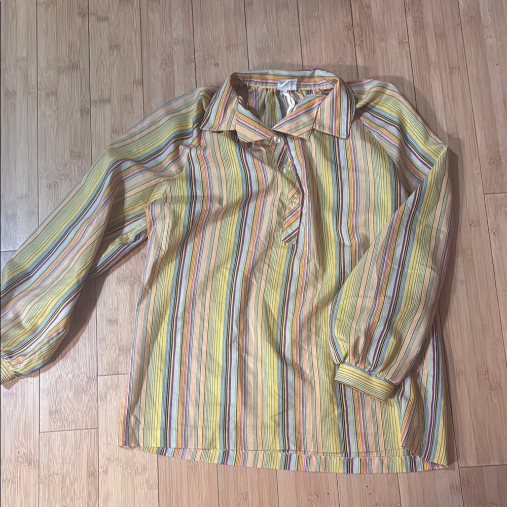 Vintage Striped Long Sleeve Shirt